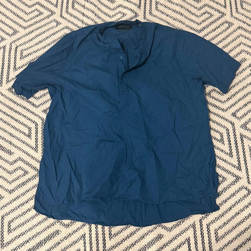 Men's Blue Casual Button Down Shirt